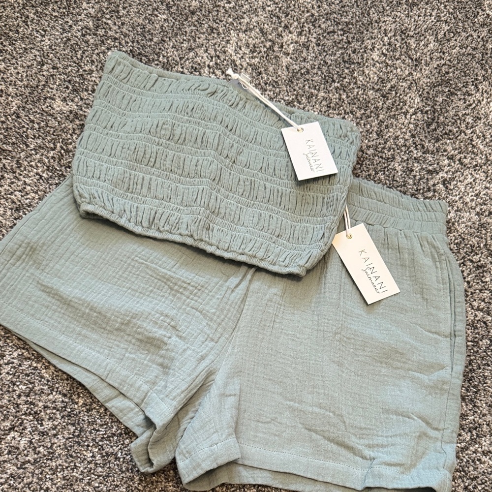 Kainani Sage Green Women's Tank & Shorts Set